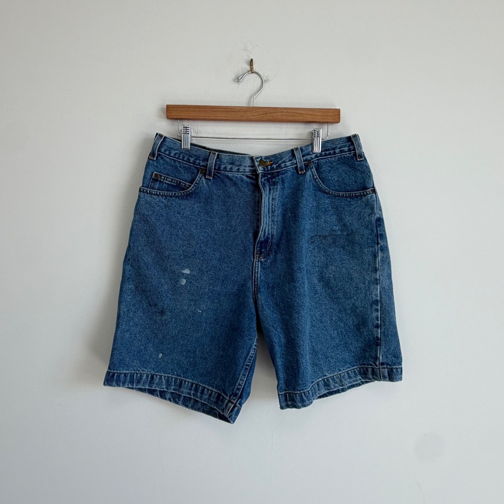 Vintage Medium Wash Slouchy Jean Shorts